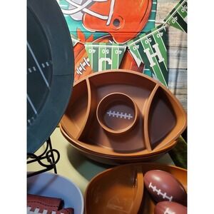 Football Party Serving Platter Snack Bowl Set Game Day Pringles Cheez-It